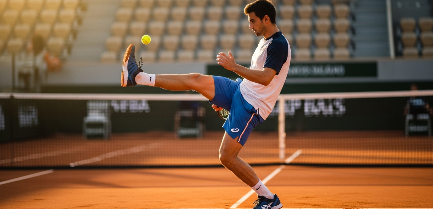 Czy w trenisie można odbić piłkę nogą?